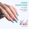 CANNI Pastel Blue Gel Nail Polish, 1Pcs Light Blue Gel Polish Baby Blue Dark Color Nail Polish Gel High Gloss Soak Off U V Gel Nail French Nail Manicure Salon DIY