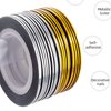 20 Pcs Glitter Gold Silver Nail Art Striping Tape Line Shiny Matte Nail Art Decoration Strips Self Adhesive Decals Strips DIY Nail 3D Tips Manicure Tools Rolls (1mm)