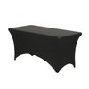 YOUR CHAIR COVERS Rectangular Spandex Table Covers 6ft Fitted Tablecloth Wedding Event Patio Table Decorations Elastic Fabric Stretch Table Covers for 6 ft Folding Table (Black)