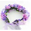 Trepveter Rose Flower Crown Floral Crown Flower Garland Headband Floral Headpiece Halo Boho Maternity Photo Props Wedding Party Prom Photos Purple