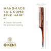 Kent 8T Rat Tail Combs Teasing Comb for Hair Styling and Sectioning, Handmade Fine Tooth Comb Parting Combs for Braiding Hair and Styling Comb Combs for Women