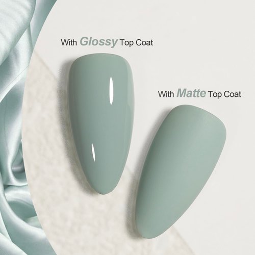 GAOY Sage Gray Gel Nail Polish, 16ml Soak Off UV Light Cure Gel Polish for Nail Art DIY Manicure at Home, Color 1289