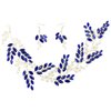 PrettyLife Bridal Baroque Vine Headpieces Set Wedding Pearls Crystal Hair Pieces Accessories Gift for Her Women Party (Blue)