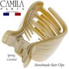 Camila Paris CP3263 French Hair Clip for Women for Long Curly Wavy Hair, Beige, Girls Hair Claw Clips Jaw Fashion Styling Hair Accessories for Women, Strong Hold No Slip Grip, Made in France