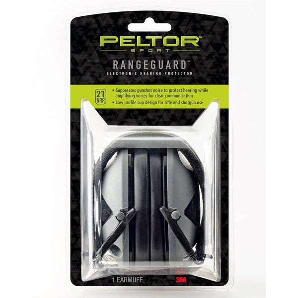 Peltor Sport RangeGuard Electronic Hearing Protector, NRR 21 dB, Ear Protection for the Range, Shooting and Hunting