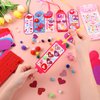 Valentine's Day Gifts for Kids - 401 PCS Valentine's Day Cards Craft Kit DIY Bookmarks Set, Valentine Craft Kits with Assorted Hearts Stickers Valentines Favors for Kids Classroom Gifts Exchange