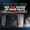 Huge EAA Supplement, Highest Dosed Essential Amino Acids Powder, 12.85g EAAs & 8g BCAAs Per Serving, Maximize Muscle Growth, Recovery & Performance (Bomb Popsicle, 17.73 Oz.)