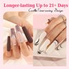 UNA GELLA XXL Long Square Nails Tips 216 PCS No C Curve Straight Nail Tips Full Cover Square Gel X Tips Extra Long Nail Tips Clear False Fake Nails Gel Nail Extension for Nail Salon Home DIY 12 Sizes