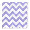 Party Perfect Disposable Chevron Print Beverage Napkins Tableware, Lavender, Paper , 5" x 5", Pack of 16
