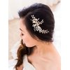 Jakawin Rhinestone Bride Wedding Hair Pice Crystal Hair Comb Bridal Hair Accessories for Women HC088 (Silver)