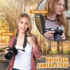 Black Camera Strap, 1.5" Wide Pure Soft Camera Straps, Adjustable Vintage Universal Neck & Shoulder Strap for All DSLR Cameras
