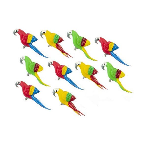 Melody Jane Dollhouse 10 Parrots Miniature Bird Aviary Cage Accessory