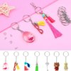Audab 360Pcs Keychain Bulk, 120Pcs Keychain Rings with Chain and 120Pcs Open Jump Ring with 120Pcs Screw Eye Pins for Crafts and Jewelry Making