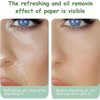 200 Sheets Oil Absorbing Sheets for Face, Makeup Blotting Paper Oil Blotting Sheets, Oil Blotting Sheets for Face Soft Oil Unisex Blotting Papers for Oily Care (Green tea+Bamboo charcoal)