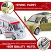 KIDAMI Die-cast Metal Toy Cars Set of 5, Openable Doors, Pull Back Cars Ambulance, Gift Pack for Kids (Official Car Ⅱ)