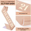 Semato 21st Birthday Sash & Rhinestone “FINALLY 21” Birthday Headband Kit- 21st Birthday Decorations Birthday Gifts for Her Birthday Decorations (rose gold)