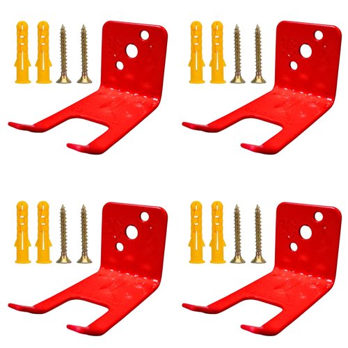 4 Pack Universal Fire Extinguisher Bracket, Fire Extinguisher Mounts & Brackets for 5 to 13 lbs, Universal for All Extinguishers with Valve Body Slots, Holder for Dry Chemical and Water Extinguishers.