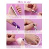 8PCS Nail Soaking Bowl Lorvain Nail Soak Tray with 6PCS Nail Polish Remover Tools Manicure Bowls with Cuticle Peeler Pusher Cutter and Nail Files Professional Nail Art Spa Tools for Salon Home (Pink)