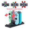 Controller Charger Dock for Nintendo Switch, 6 in 1 Charging Station for Nintendo Switch Joy-Con Controllers and Pro Controllers Black(Not for PowerA Pro Controllers)