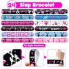 48 PCS Cheerleading Party Favors 24PCS Tattoos Stickers 24PCS Slap Bracelets Wristbands Perfect for Themed Birthday Baby Showers or Classroom Rewards Ideal Decor and Gifts for Girls and Boys