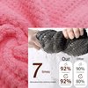 SURPRISE PIE Women Microfiber Hair Towel Wrap with Elastic Strap,Super Absorbent Anti Frizz Drying Turban for Curly, Long,Wet Hair-Pink