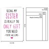 Qamza Funny Birthday Card For Sister Best Friend Bestie, Humorous Happy Sisters Friendship Birthday Card for Her. Ideal Sister Birthday Gift for Her Friend
