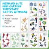 10 Sheets Soccer Temporary Tattoos, Soccer Ball Football Waterproof Fake Tattoos, Sports Themed Tattoo Stickers for Boys Children Kids, Birthday Party Decorations