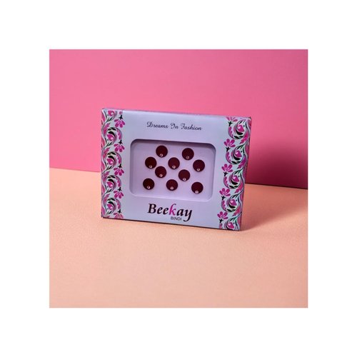 Generic Bindi Tattoo Stickers Adhesive Body Jewelry Multi Size Indian Daily Use Forehead Bindi Round Dot (MS-Bindi-01), Medium