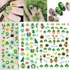 10 Pcs St. Patrick's Day Nail Art Stickers Luck of The Irish Nail Decals Shamrock Nail Stickers Green Spring Foil Decals Clover Nail Art Design Saint Patrick's Day Nail Decoration Supplies for Women