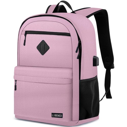 LIBENED Backpack for Teen Girls, Cute School Backpacks for Women Students Bookbag, Comfortable 15.6 inch Laptop Bookbag with USB Charger Port