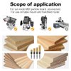 XDENGP 4 PCS Pattern Flush Trim Router Bit Set 1/4 Inch Shank, Top Bearing Flush Cut Trim Router Bit for Woodworking, Cutting Diameter: 1/2", Cutting Length: 1/2", 3/4", 1", 1-1/2"