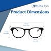 In Style Eyes Flexible Readers Reading Glasses - Full-Rimmed, Classic Round Lightweight Frame - Non-Polarized Lens - Shiny Clear - 1.25x