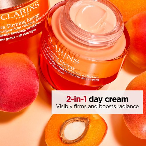 Clarins Extra-Firming Energy Moisturizer | 2-in-1 Anti-Aging Day Cream | Radiance Boost | 1.7 Ounces
