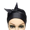1 Pc Satin Head Wrap Fashion Headbands Satin Scarf for Wigs Laying Scarf for Lace Frontal Wigs Satin Headband for Yoga, Makeup, Facial, Sport (Black)