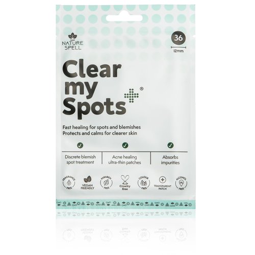 Nature Spell Clear My Spots Pimple Patches, Translucent Hydrocolloid Patches, Fast-Healing Acne Spot Treatment, Acne Patches, Pack of 36