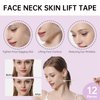 JLK-Sunset Face Lift Tape, Face Lift Sticker Ultra-thin Invisible Face Tape for Instant Face, V-face Neck and Eye Lift (4pcs Elastic Bands 20pcs Replacement Tapes)