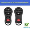 Rilnaewn Soft TPU for Jeep Key Fob Cover Fits for 1999-2004 Jeep Grand Cherokee Chrysler 300M Dodge Intrepid Smart Keys (4-Button-Black)