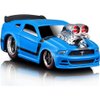 2013 Boss 302 Light Blue with Black Stripes 1/64 Diecast Model Car by Muscle Machines 15544bl