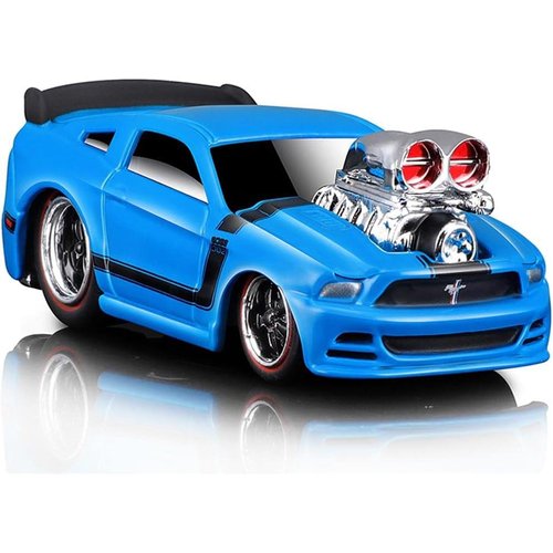 2013 Boss 302 Light Blue with Black Stripes 1/64 Diecast Model Car by Muscle Machines 15544bl