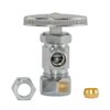 Eastman 5/8 Inch OD Compression x 3/8 Inch OD Compression Multi-Turn Angle Stop Valve, Brass Plumbing Fitting, Chrome, 04348LF