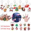 70 PCs Christmas Party Favors Kids Party Favor Bags Stamps Slap Bracelets Keychains Rings Bracelets Tattoos Xmas Classroom Gifts Prizes Stocking Stuffers Christmas Favors for Kids