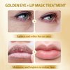 30 Pairs 24K Gold Eye Masks & Collagen Lip Masks, Crystal Collagen Eye Patches for Puffy Eyes, Dark Circles, Reducing Fine Lines, Cooling Collagen Skin Care Eye Masks for Men Women