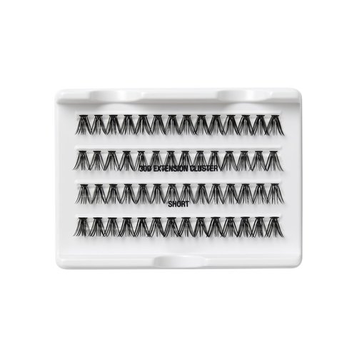 i-ENVY 30D Extension Cluster Individual Lashes, Easy to Apply, Flat Tapered-End Root, Pre-fanned Volume Lashes, J Curl with Soft Fiber, Quick Application for Salon Quality & Result (Short-56Clusters)