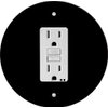 Sam Sandor - Black Design - Round Light Switch Plate Cover - GFI