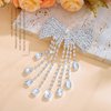 Fdesigner Crystal Bow Hair Clips Wedding Bride Hair Comb Bowknot Hair Barrette Silver Rhinestone Bows Hair Jewelry Sparkly Women Hair Accessories for Party Prom Gift (Clips-Dainty)
