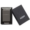 Zippo Lighter - Personalized Message Engraved on Backside Unique Colored Windproof Lighter (Black Ice #150)