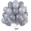 PartyWoo Gray Balloons, 60 pcs Grey Latex Balloons of 12 inch Dark Gray Balloons, 10 inch Pastel Gray Balloons, Light Gray Balloons for Gray Party Decorations, Gray Baby Shower, Gray Birthday