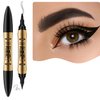 Eyebrow Pencil with 4 Micro-Fork Tip Natural Looking Brows Effortlessly and Stays on All Day Waterproof Black