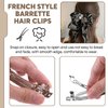 Wokape 50Pcs 3.94 Inch French Barrette Hair Clips, 100mm Metal Blank Hair Clips for Salon DIY Hair Accessories