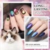TWOEIGHT 9D Cat Eye Gel Nail Polish, Magnetic Cat Eye Gel Polish Set, 8ml*6 with 1Magnets, Classic Colors Chameleon Magic Galaxy Effect Soak off Nail Art - Sparkle Stunning Gel Polish Gift for Women